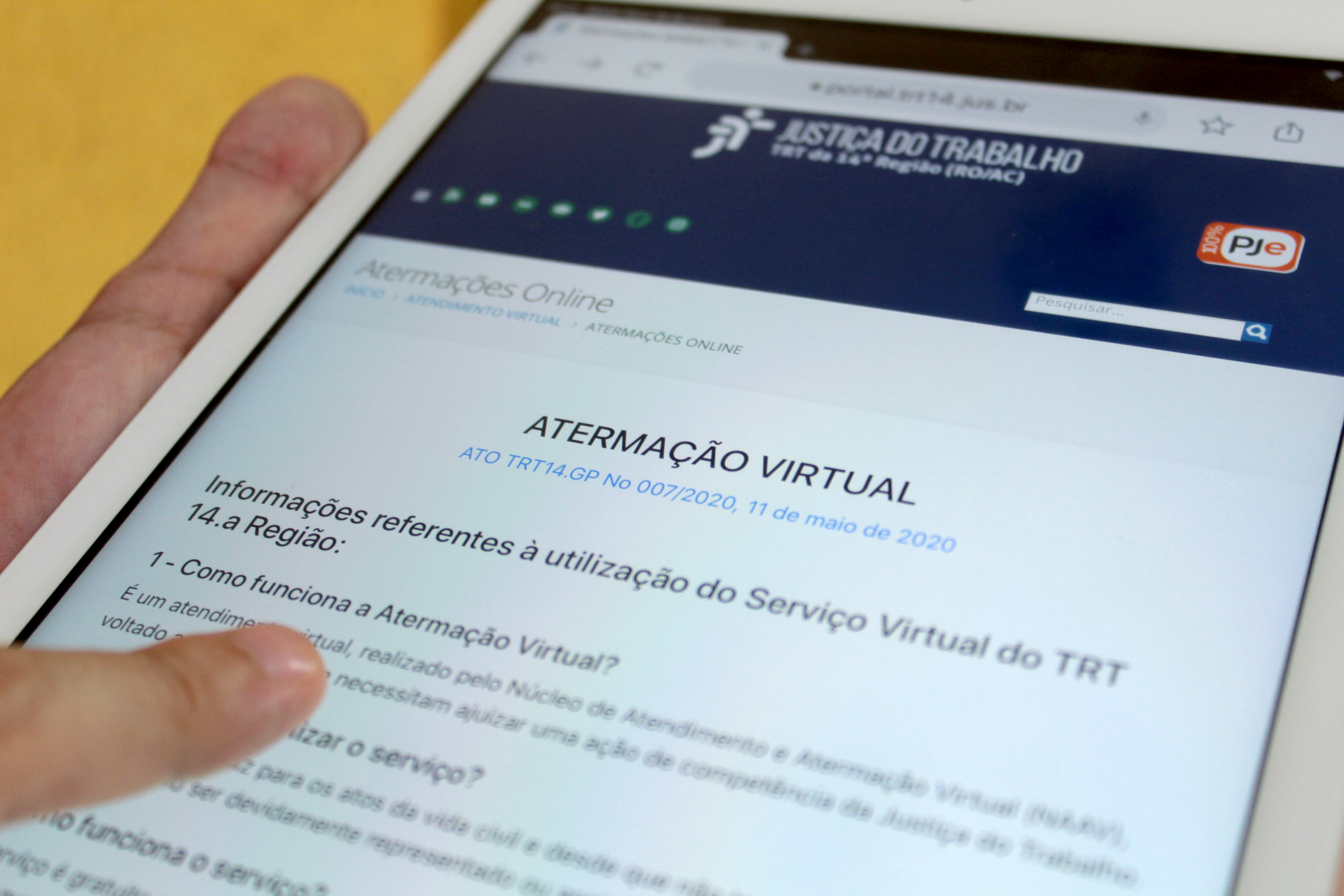 Reclamações trabalhistas agora podem ser feitas diretamente no portal do TRT