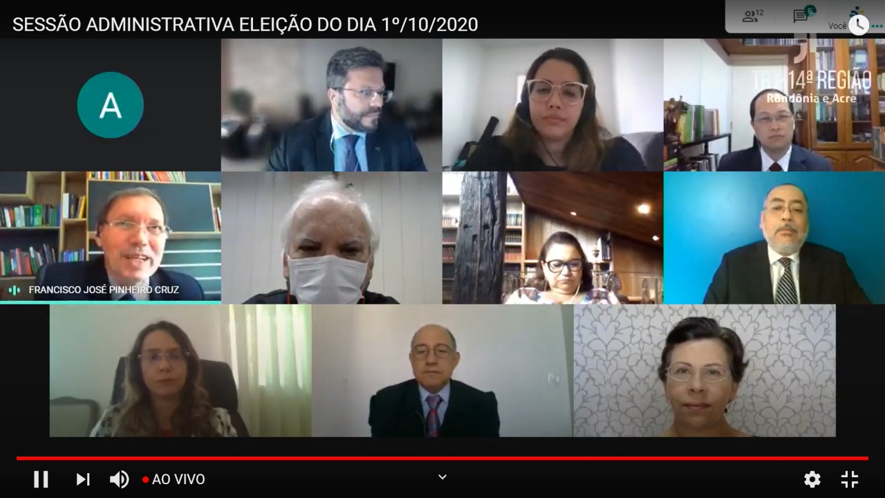 Pleno reunido em sessão telepresencial