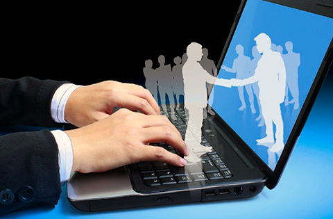 Imagem ilustrativa de um acordo sendo realizado de forma telepresencial