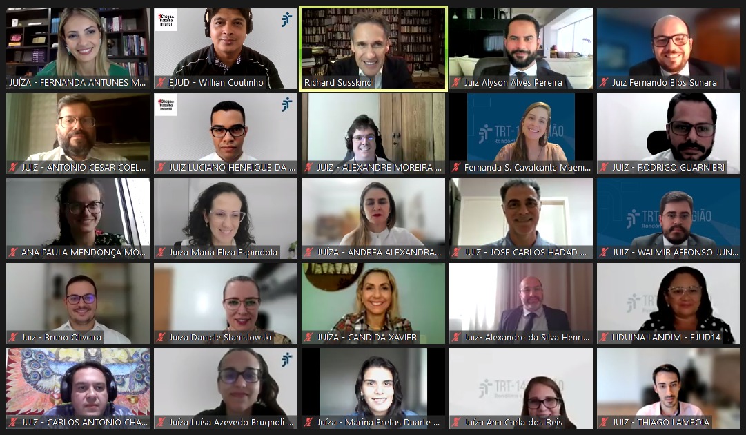 Reprodução da Sala virtual com os participantes do Encontro