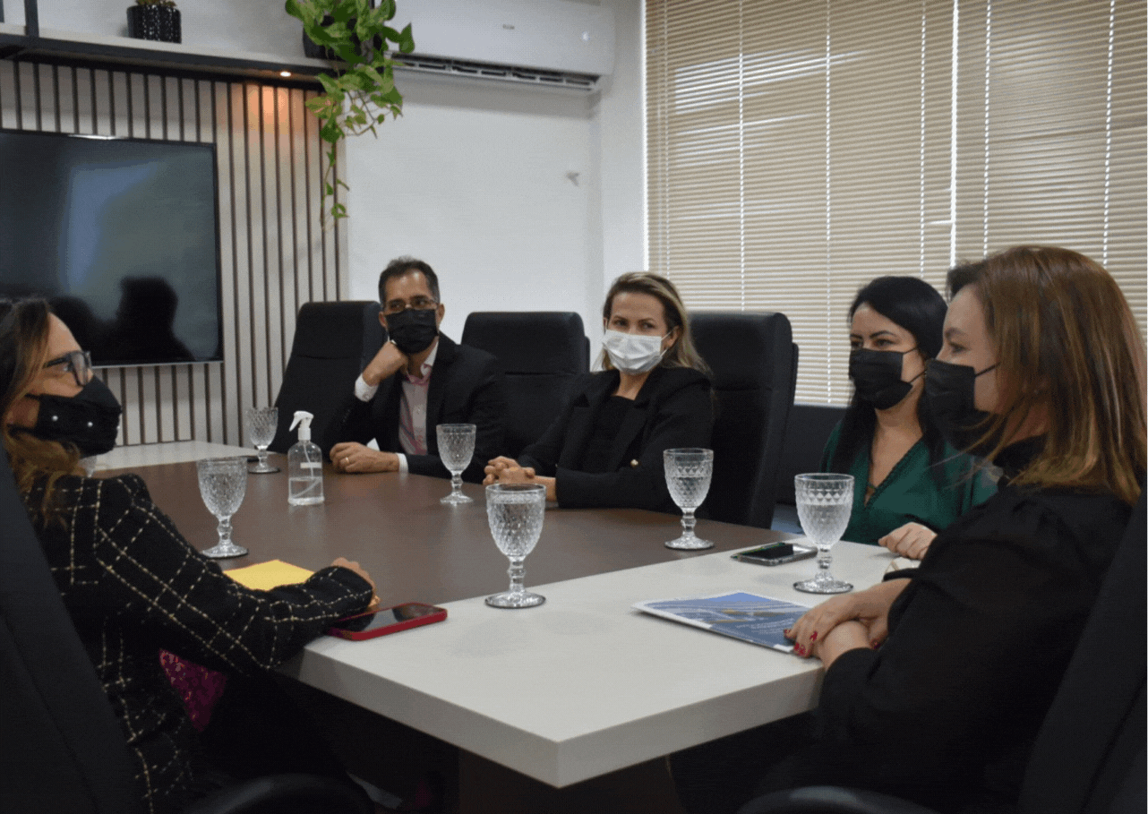 Gif com fotos das visitas realizadas nos órgãos e entidades