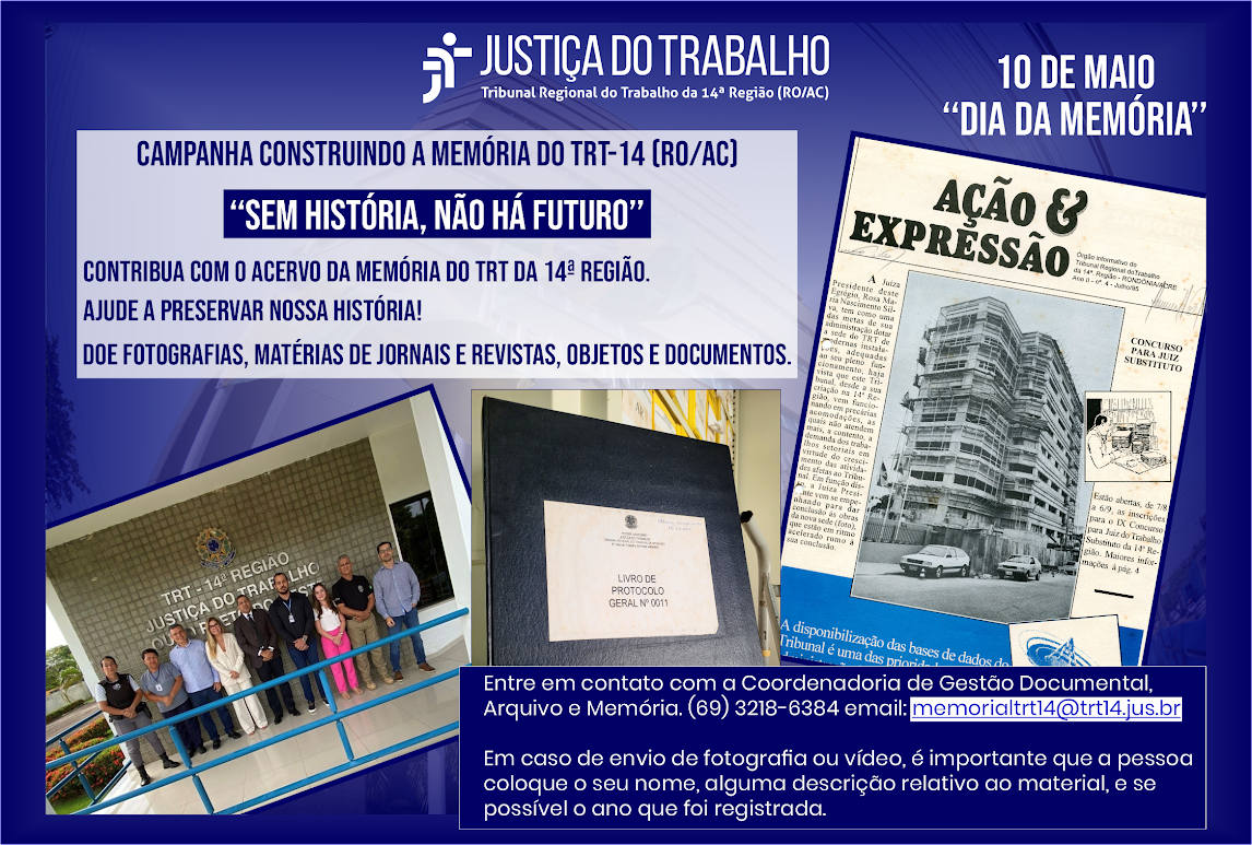 Campanha “Construindo a Memória do TRT-14”