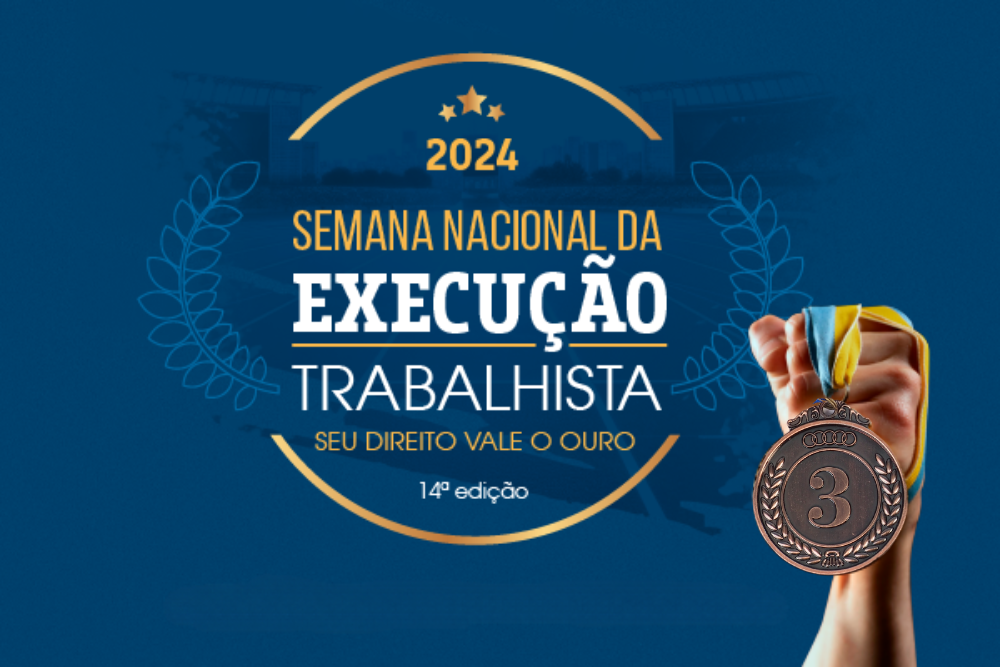 Semana da Execução Trabalhista - TRT-14 ganha medalha de bronze