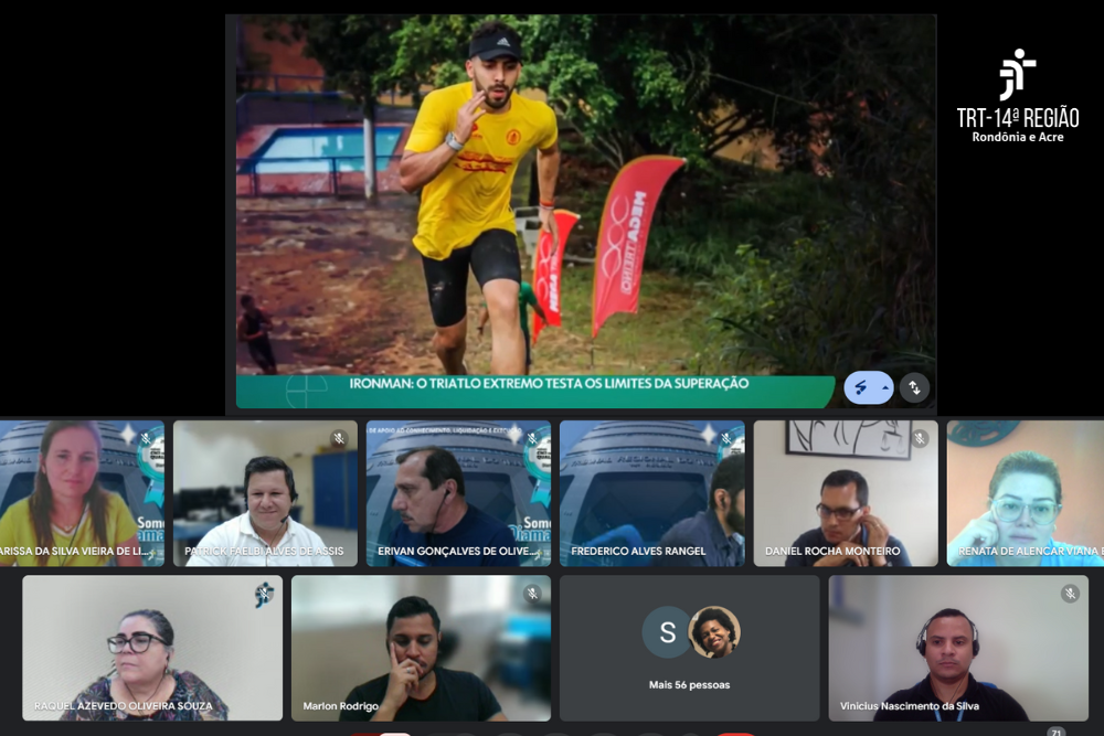 Imagem do servidor Gildo correndo em maratona IRONMAN