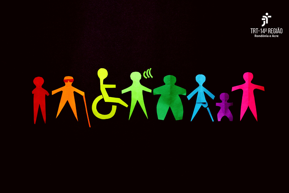 imagem de ícones de pessoas com deficiência em todas as cores