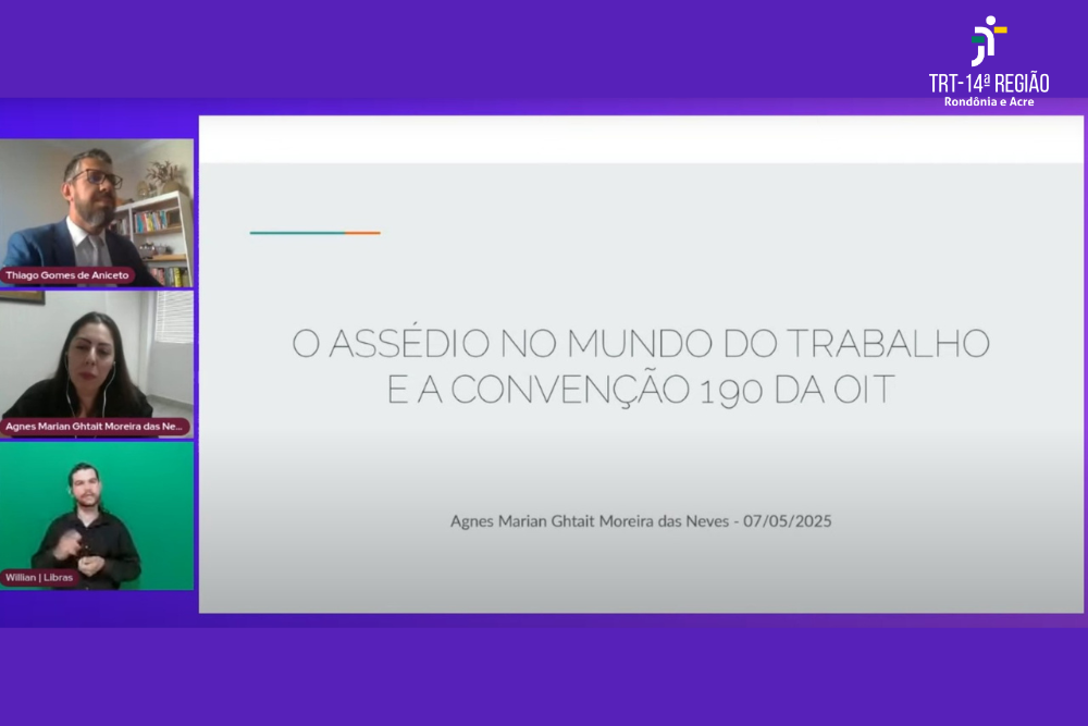  Palestra “Assédio e a Convenção 190 da OIT”