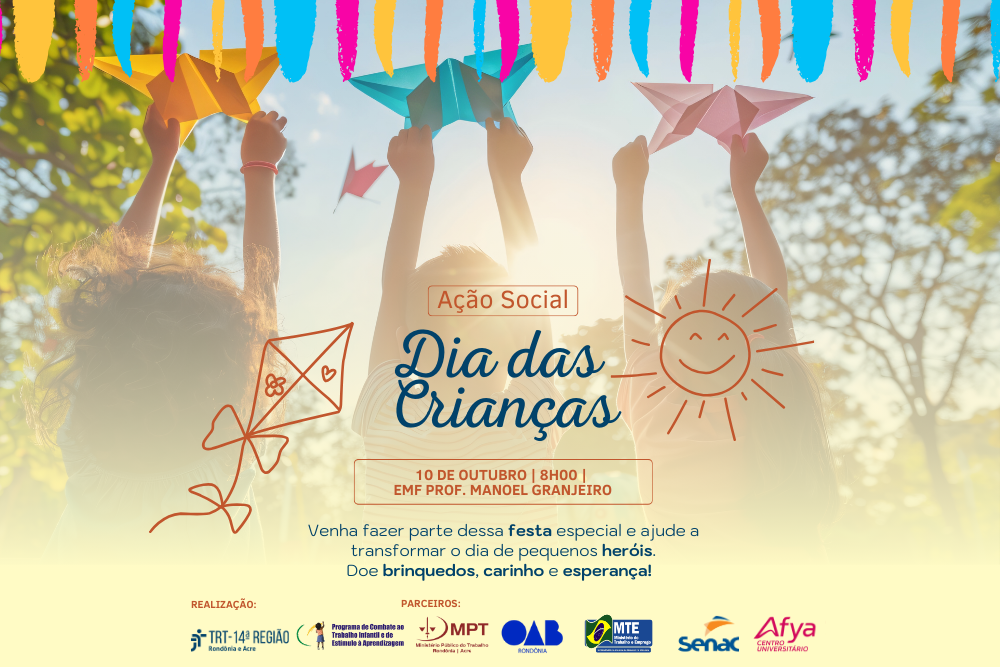 Ação social celebra o Dia das Crianças com atividades lúdicas e combate ao trabalho infantil na zona rural de Porto Velho