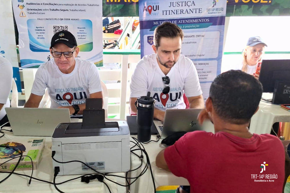 Ação reúne TRT-14 e parceiros e já soma mais de 1,2 mil atendimentos nos primeiros dias em Calama 