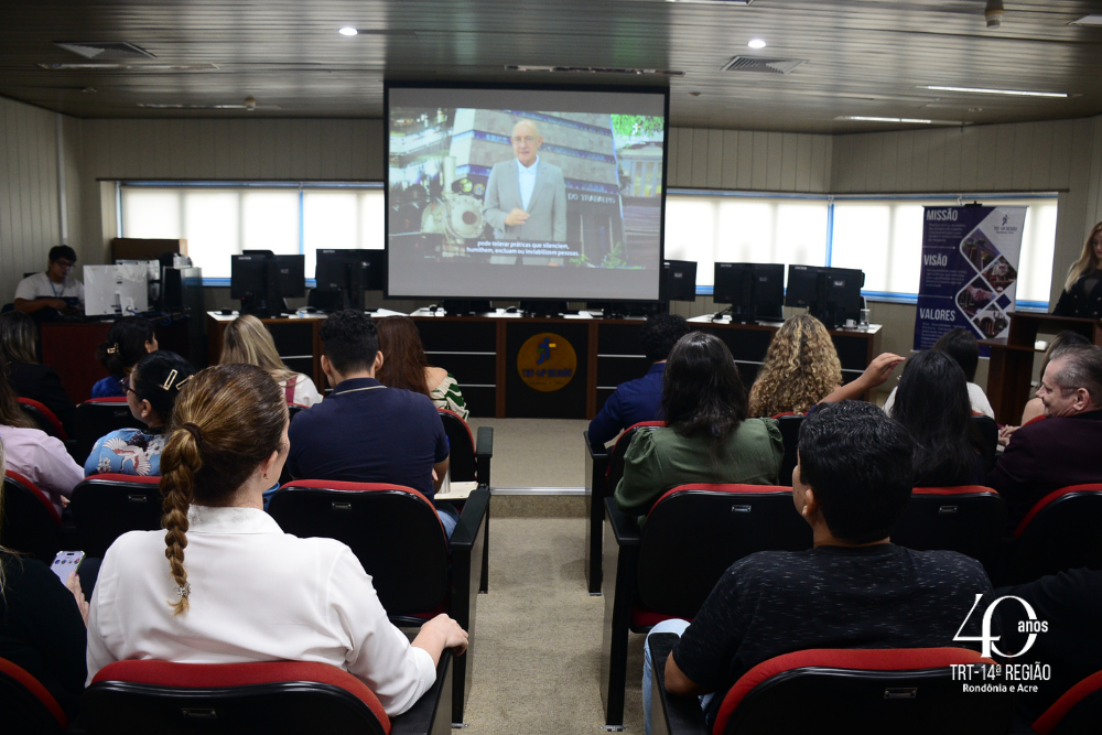Semana de Combate ao Assédio no TRT-14 reforça compromisso com ambientes de trabalho saudáveis