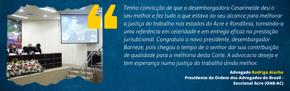 Presidente da OAB-AC, Rodrigo Aiache.